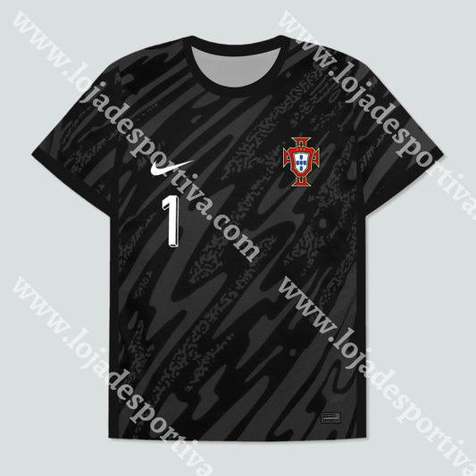 Camisola Guarda-Redes Preta Portugal Euro 2024 S Camisola Futebol