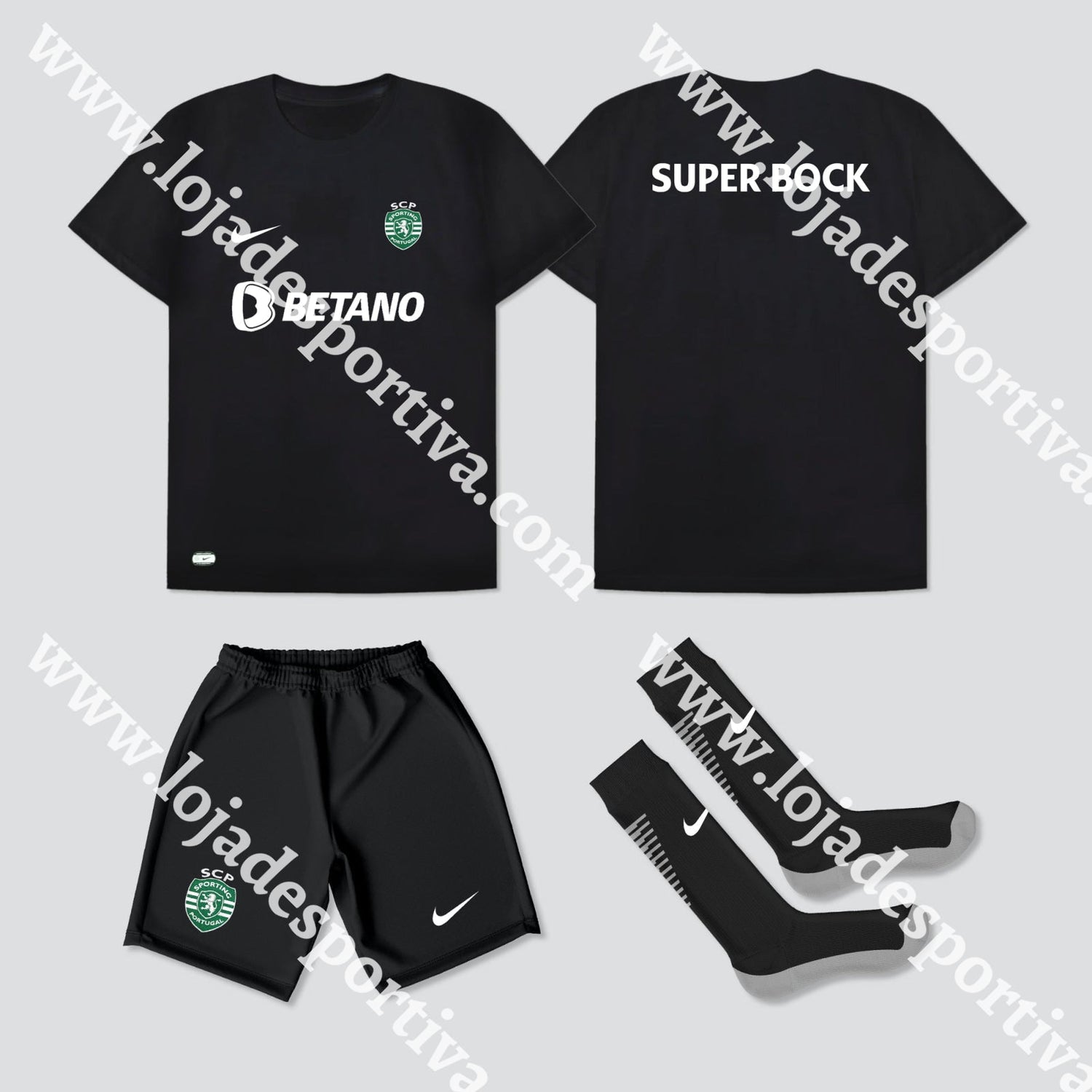 Kit Criança 4º Equipamento Sporting Cp 23/24 1 - 2 Anos