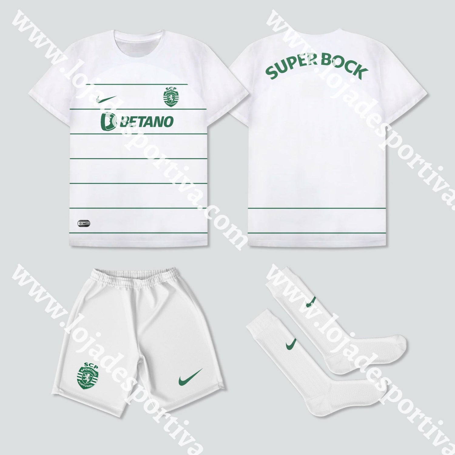 Kit Criança Alternativo Sporting Cp 23/24 1 - 2 Anos