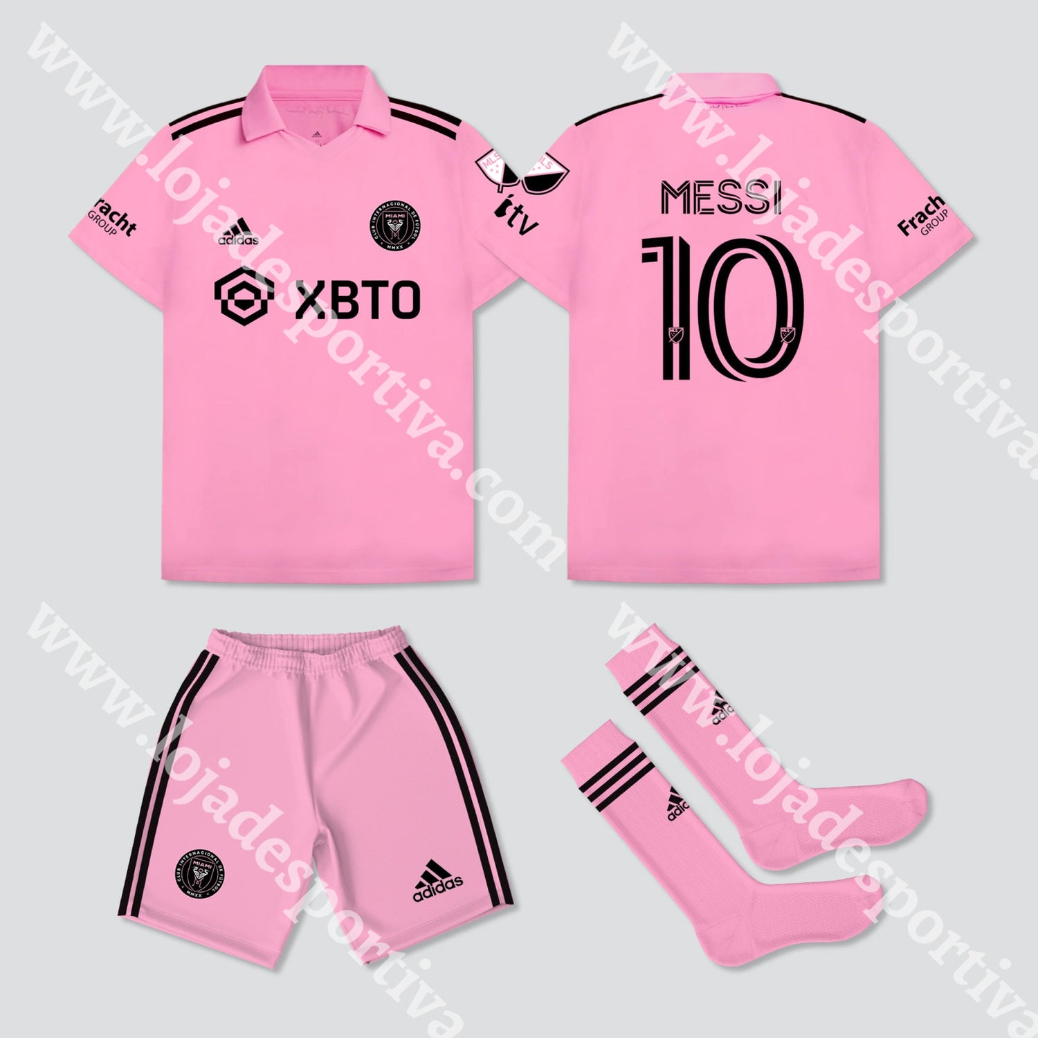 Kit Criança Principal Messi 10 Inter Miami Cf 23/24 1-2 Anos