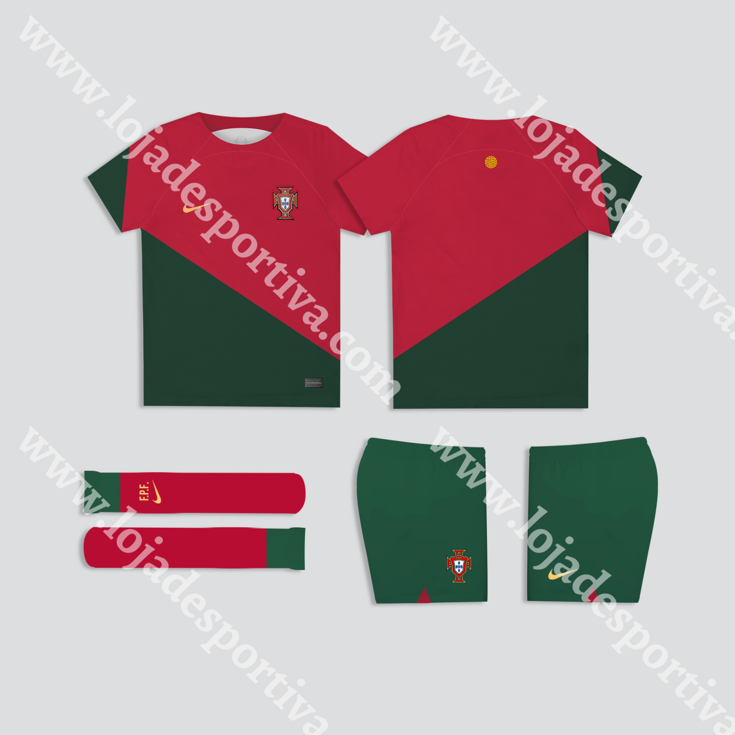 Kit Criança Principal Portugal Mundial 2022 1-2 Anos