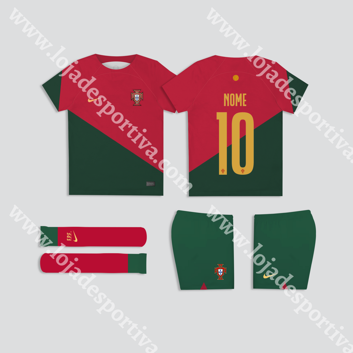 Kit Criança Principal Portugal Mundial 2022