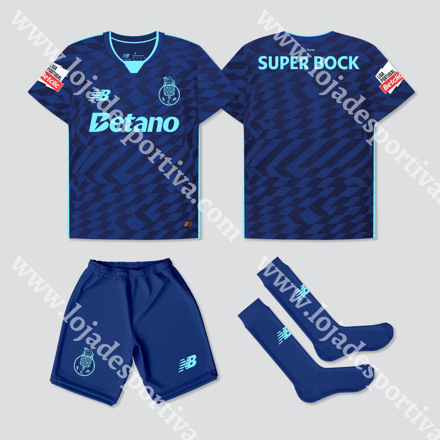 Novo Kit Criança 3º Equipamento Fc Porto 24/25