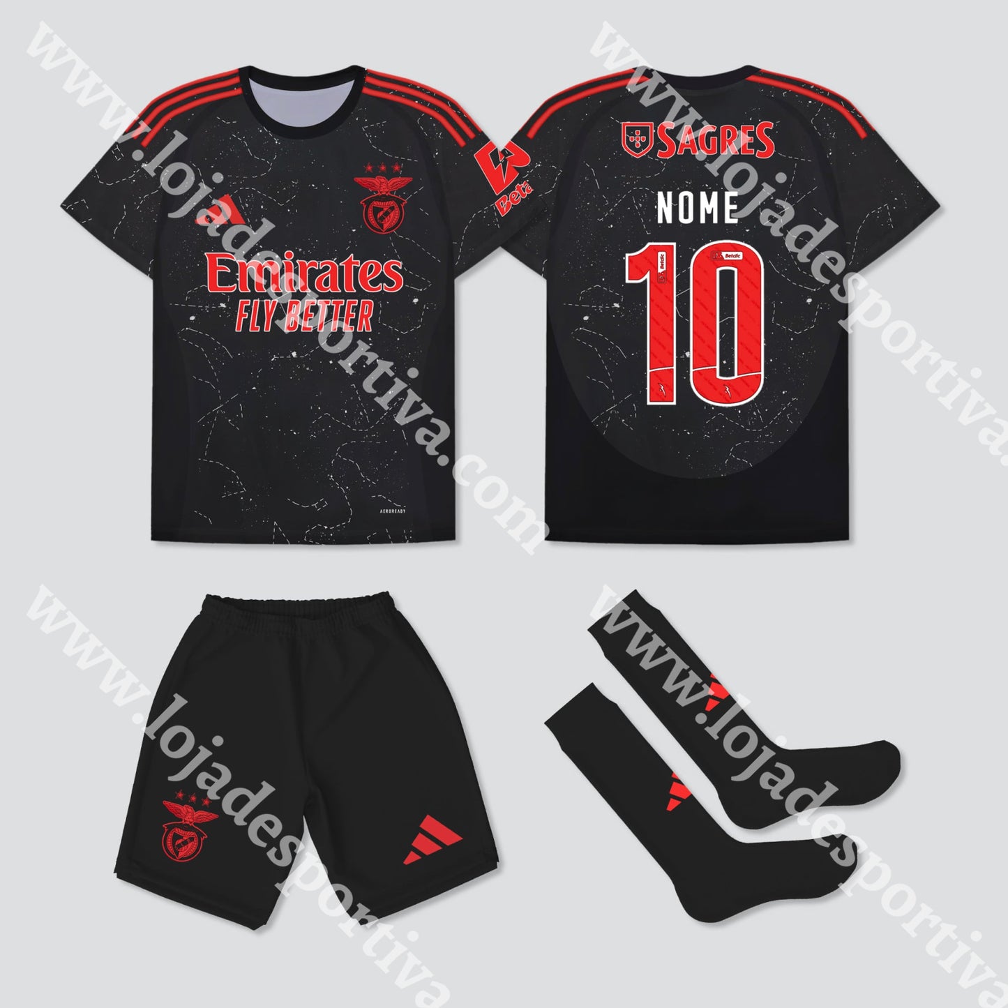 Novo Kit Criança Alternativo Sl Benfica 24/25