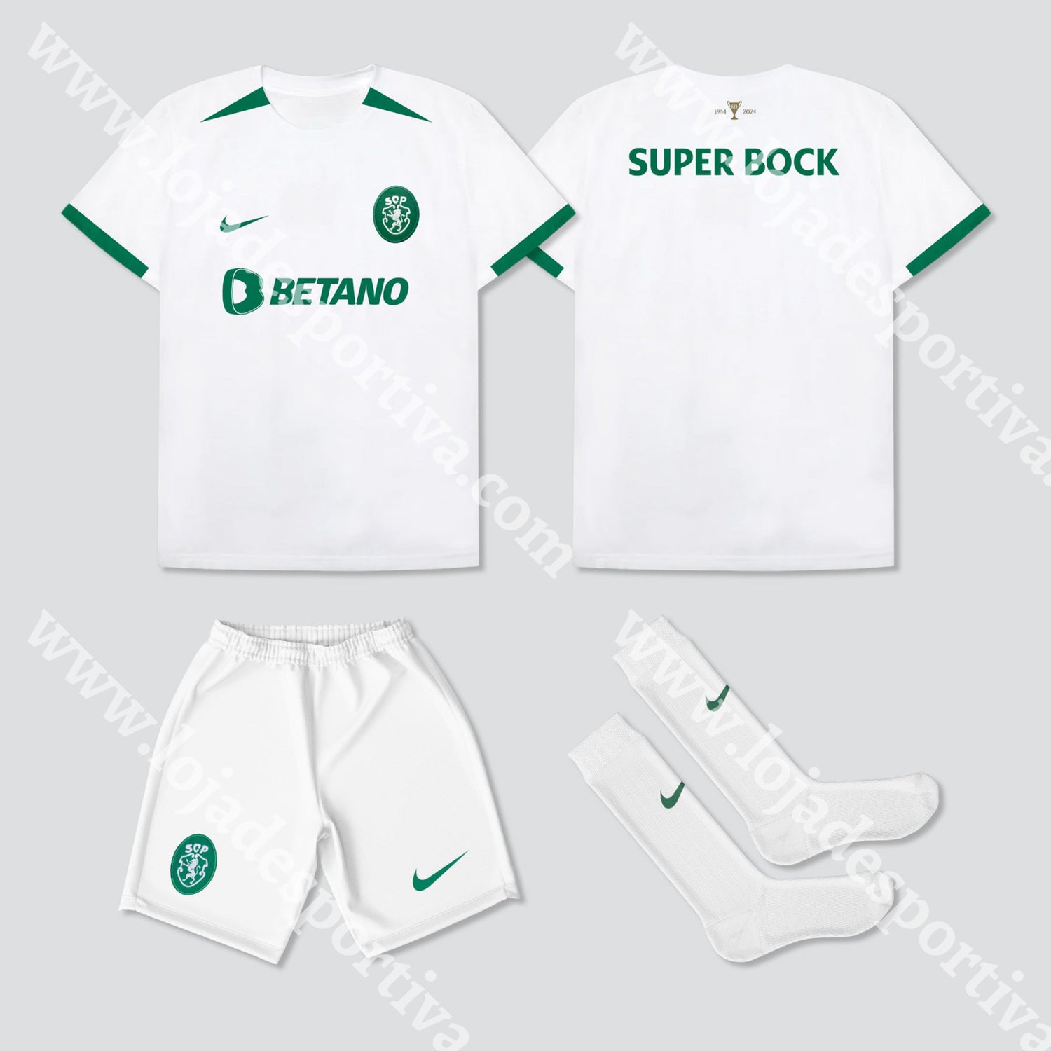 Novo Kit Criança Alternativo Sporting Cp 24/25 1-2 Anos