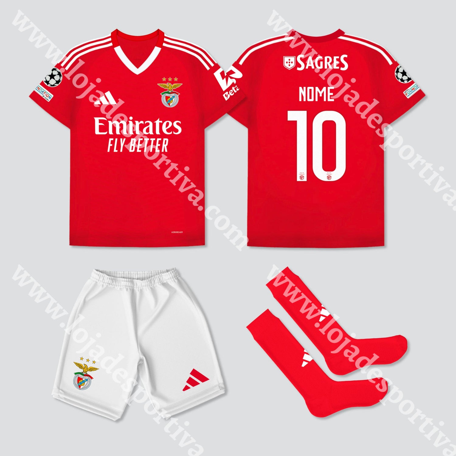 Novo Kit Criança Principal Sl Benfica 24/25