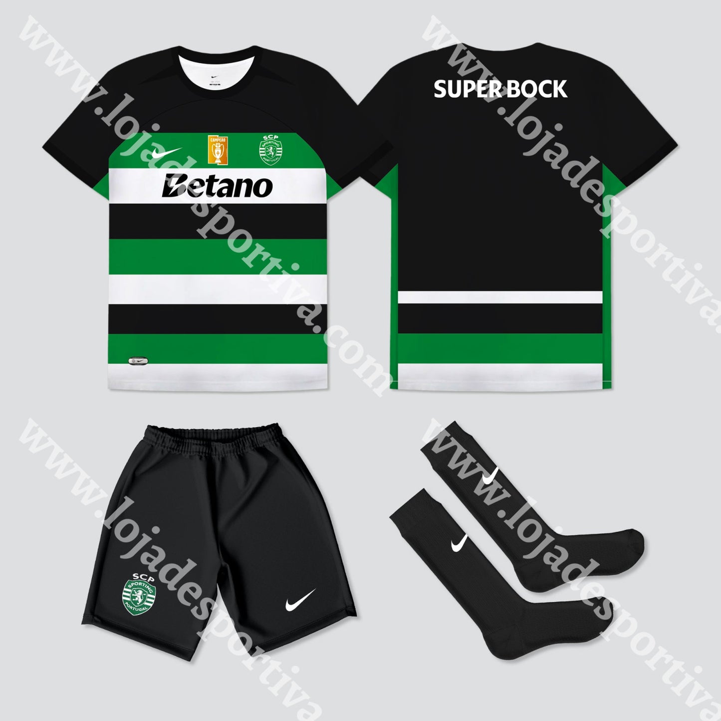 Novo Kit Criança Principal Sporting Cp 24/25 1-2 Anos