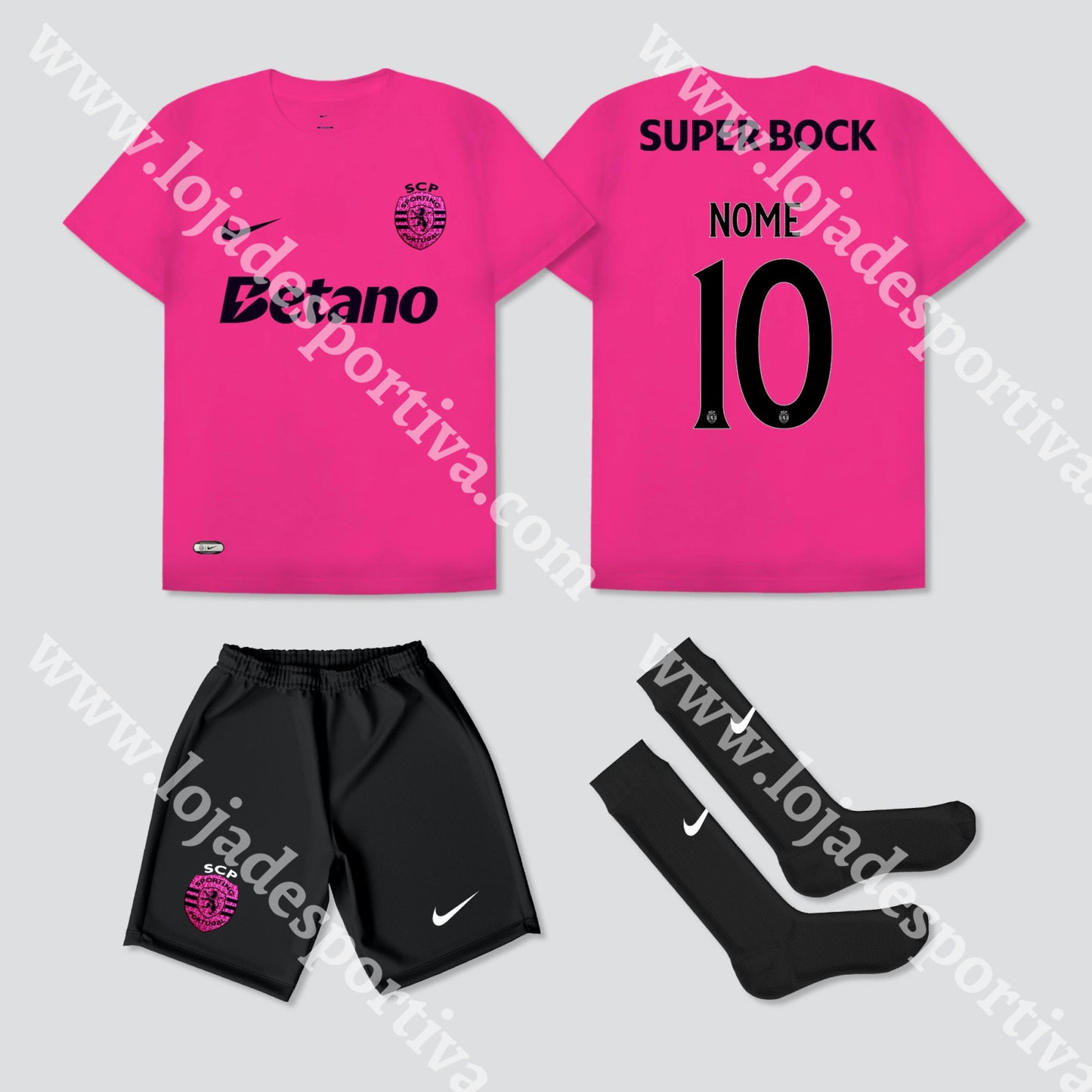 Novo Kit Criança Rosa Sporting Cp 24/25