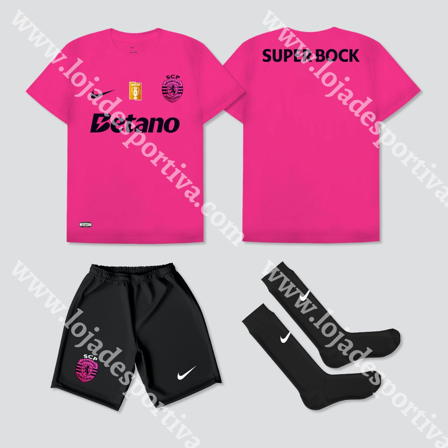 Novo Kit Criança Rosa Sporting Cp 24/25